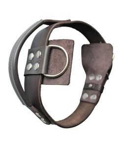 Шкіряний нашийник ручної роботи Lockdog M(30-44 см) 000240038