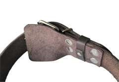 Шкіряний нашийник ручної роботи Lockdog M(30-44 см) 000240038