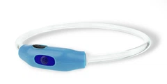 Світлодіодний (LED) нашийник Happet з USB для собак, блакитний, 40 см, S (LE08)