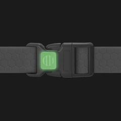 Нашийник для собак водостійкий WAUDOG Waterproof з QR-паспортом, пластикова пряжка-фастекс, Ш 25 мм, Дов 34-49 см, чорний