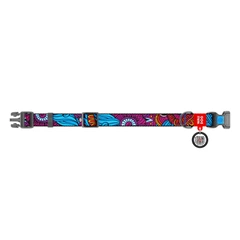 Нашийник WAUDOG Nylon з QR адресником, пластикова пряжка-фастекс "Літо" M (4823089312279)