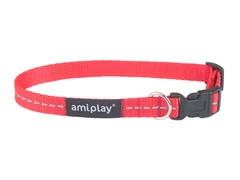Нашийник для собак Amiplay Reflective L 35-50 * 2 см — червоній