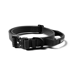Тактичний нашийник для цуценят та міні собак з полегшеним замком BullyBillows Lighter Combat Collar Handle 2.5 cm XS-M: 25 мм, ОШ 34-46 см Чорний