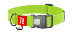 Collar Нашийник для собак водостійкий WAUDOG Waterproof з QR паспортом, пластиковий фастекс, XXL, Ш 40 мм, Дл 46-70 см, салатовий