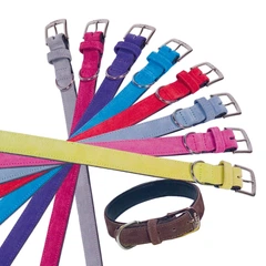 Замшевий нашийник для собак Velours Collar Nobby S: 17-19 мм, Д 37 см, ОШ 30-35 см Червоний