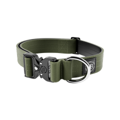 Тактичний нашийник для собак BullyBillows Combat Collar No Handle 4 cm M: 40 мм, ОШ 35-54 см Зелений
