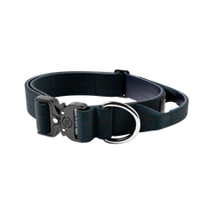 Бойовий нашийник для собак з чутливою шкірою BullyBillows Tweed Combat Collar Handle 4 cm XS: 40 мм, ОШ 38-45 см Синій