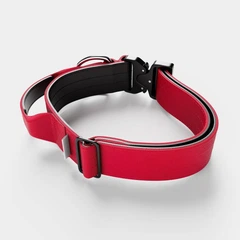 Тактичний широкий нашийник із ручкою для собак BullyBillows Combat Collar Handle 5 cm L: 50 мм, ОШ 45-66 см Червоний