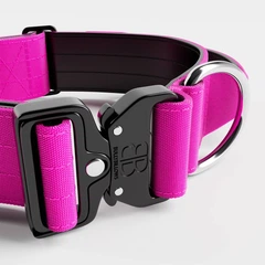 Тактичний широкий нашийник із ручкою для собак BullyBillows Combat Collar Handle 5 cm L: 50 мм, ОШ 45-66 см Малиновий