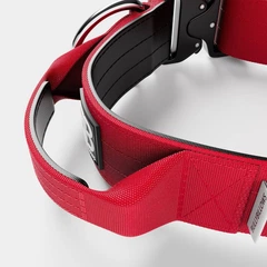 Тактичний широкий нашийник із ручкою для собак BullyBillows Combat Collar Handle 5 cm S: 50 мм, ОШ 40-50 см Червоний