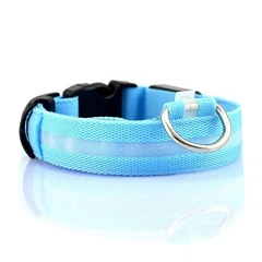 Світлодіодний Lesko Blue L LED нашийник USB світиться для собак та котів