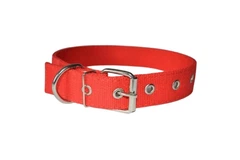 Нашийник для собак Економ брезентовий одинарний Ш 45 мм Д 50-64 см червоний Franty