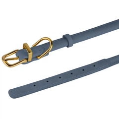 Нашийник для Собак Круглий Шкіряний BronzeDog Premium Crazy Блакитний L 11 мм 38-48 см (002522)