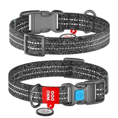 Collar Нашийник WAUDOG з QR паспортом (ширина 20 мм, довжина 28-40 см), сірий