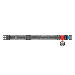 Collar Нашийник WAUDOG з QR паспортом (ширина 20 мм, довжина 28-40 см), сірий