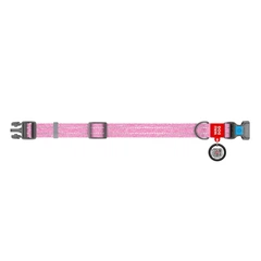Collar Нашийник WAUDOG з QR паспортом (ширина 20 мм, довжина 28-40 см), рожевий