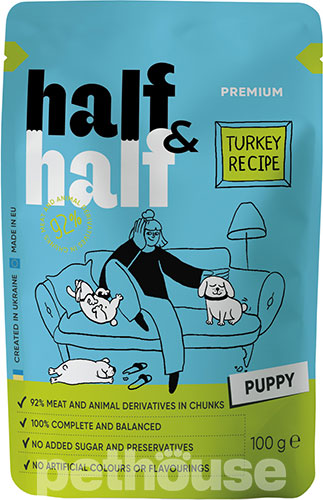 Half&Half Вологий корм (шматочки в соусі) для собак