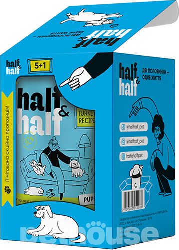 Half&Half Вологий корм (шматочки в соусі) для собак