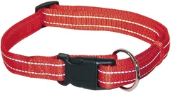 Нашийник для собак 35-55 см Croci SOFT REFLECTIVE. Світловідбивний нейлон (червоний)