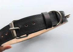 Нашийник для собаки шкіряний з шипами Lockdog, Д 30-40 см, Ш 3 см (ld038_M)