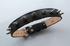 Нашийник для собаки шкіряний з шипами Lockdog, Д 30-40 см, Ш 3 см (ld038_M)