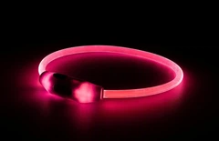 Світлодіодний (LED) нашийник Happet з USB для собак, червоний, 50 см, M (LE10)