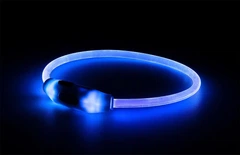 Світлодіодний (LED) нашийник Happet з USB для собак, блакитний, 50 см, M (LE11)