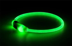 Світлодіодний (LED) нашийник Happet з USB для собак, зелений, 40 см, S (LE09)