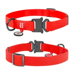 Collar Ошейник WAUDOG Waterproof з QR-паспортом 31-49 см / 25 мм (червоний)А