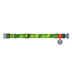 Нашийник WAUDOG Nylon з QR адресником, пластикова пряжка-фастекс "Авокадо" M (4823089316871)A
