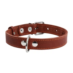Нашийник одинарний CoLLaR шкіра коричневий 02736 (4823089305417)A