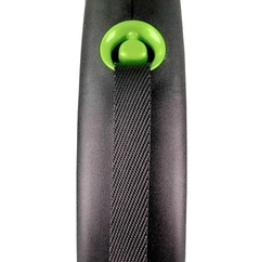 Рулетка для собак Flexi Black Design стрічка зелена L 5м
