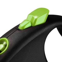 Рулетка для собак Flexi Black Design стрічка зелена L 5м