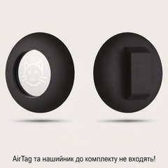 Без бренду М'який тримач для нашийника з відділенням під AirTag Чорний