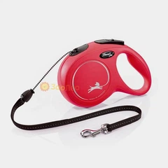 Рулетка для собак Flexi New Classic M червона, 8м до 20кг (трос)