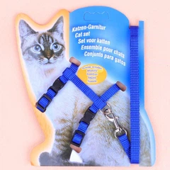 Шлейка з повідцем для цуценят 1 метр Pet Style Синя