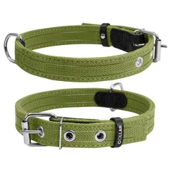 Нашийник для собак Collar бавовняна тасьма/подвійний 25 мм х 41-53 см Брезент (6137 Col)