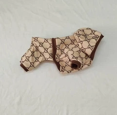 Без бренду Комбінезон для собак бежевий Louis Vuitton XXS