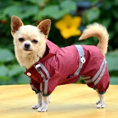Комбінезон дощовик для собак Pet Style "Professional" Червоний 2XL