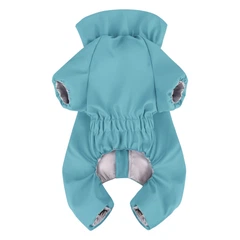 Дощовик для собак WAUDOG Clothes, водонепроникний, L55, 77-79 см, З 50-55 см, блакитний