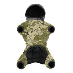 Комбінезон для собак WAUDOG Clothes, малюнок "Мілітарі", S32, 47-50 см, С 30-33 см