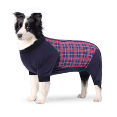 Без бренда Комбінезон/попона для собак DoubleWin Recovery Suit Plaid Red XS
