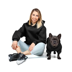 Одяг для собак "LEKS FRB BLACK". SKU 00709. Розмір S. Your Stylish Hunter. Худі для собак для французського бульдога, мопса, спанієля, та інших.