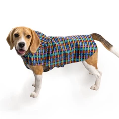 Дощовик для Собак Barksi Textile з Капюшоном Кліточка 2XS (17518718)