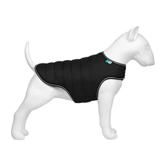 Airy Vest Курточка-накидка для собак AiryVest чорна демісезонна з поліестеру для щоденного вигулу середніх порід теплий легкий одяг розмір M обхват грудей 52-62 см обхват шиї 36-47 см довжина 37 см артикул 1543