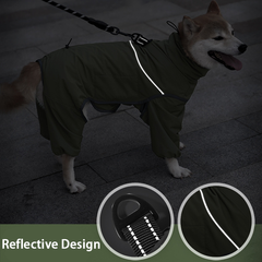 Зимовий водонепроникний комбінезон для собак Wan Talk Four-legged Reflective Jacket, Red, S