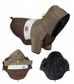 Куртка для собак та котів EcoToys Coffee-Grey S сіро-коричнева A: 26 см B: 41 см C: 26 см 6940