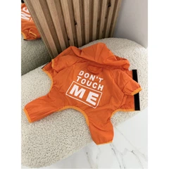 Без бренда Дощовик для собак з написом DON'T TOUCH ME, водонепроникний комбінезон з капюшоном 2 Multibrand (zoo0006372)