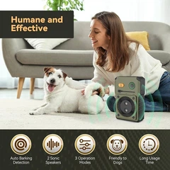 Bark Ультразвуковий пристрій від гавкоту собак BubbaCare — автономний, USB зарядка, для вулиці та двору