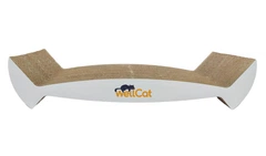 Без бренда Кігтеточка - лежанка дряпка для кішок та котів WellCat Whiskers 54х24х12 см та коробка будинок 55*26*27см